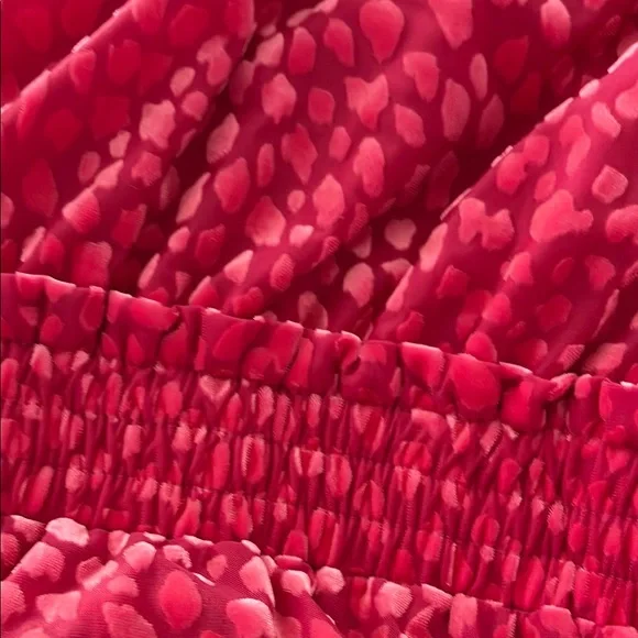 Buddy Love ZOZO Dress Pink Ruffled Bishop Sleeves cocktail party sundress Sz M - Picture 7 of 9